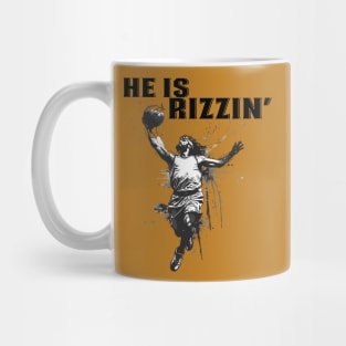 He Is Rizzin' Christian Juses Basketbal Happy Easter Retro3 Mug